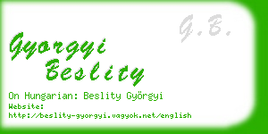 gyorgyi beslity business card